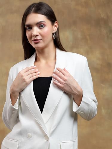 Image of KOTTY Womens Cotton Blend Standard Length Elegant Style Coat - Classic Style with Modern Detailing