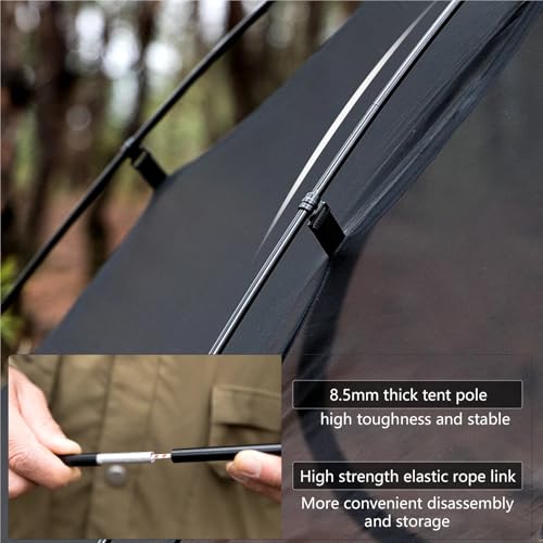Carpa camping impermeable doble capa 2 personas portátil miniatura 4