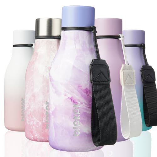 Image of BJPKPK Insulated Water Bottles, 12oz Stainless Steel Metal Water Bottle with Strap, BPA Free Leak Proof Jugs, Mugs, Flasks, Reusable Thermal Flasks for Sports & Travel, Dawn