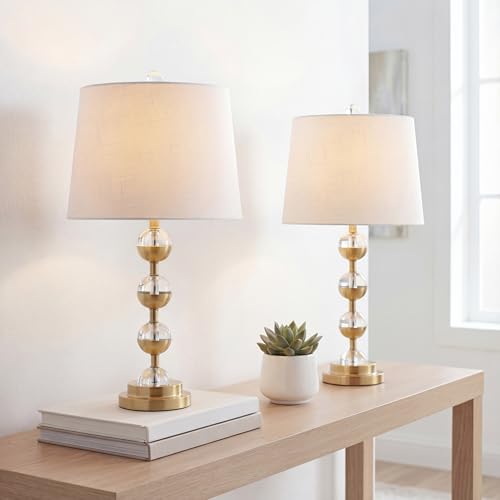 Lámparas de mesa de noche LED cristal dorado jaspeado miniatura 2