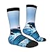 XZDWPY Jumping up dolphins Unisex Mid-Calf Socks 2 Black-1 Polyester Skin-Friendly Moisture-Wicking Fashionable Crew Socks