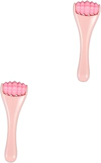 FOMIYES 2 Pçs Ferramentas De Massagem De Rolo Facial Massageador Portátil Ferramentas De Beleza Pp Rolo De Massagem Facial Rosa Rolo De Para Os Olhos Creme Para Os Olhos Dispositivo
