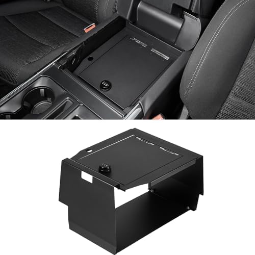 ISSYAUTO Center Console Safe Lock Box Compatible with 2021