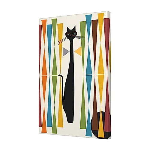 Toile de chat du milieu du siècle pour salon et chambre moderne