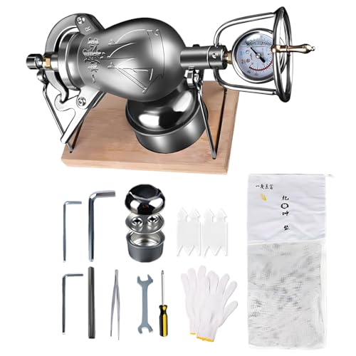 ZZYYZZ Hot Air Popcorn Machine, Chinese Popcorn Maker, High Pressure Popcorn Maker, Stainless Steel Popcorn Popper, for Home Party, Large 260ml