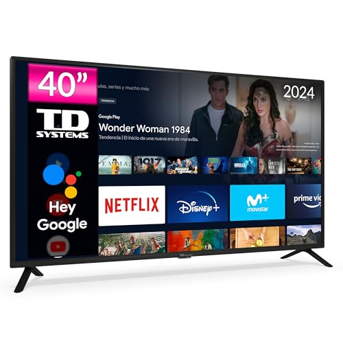 TD Systems - Smart TV 40 Pulgadas Led Full HD, televisor Hey Google...