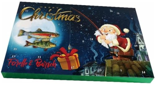 Paladin Adventskalender Forelle/Barsch - Angelkalender für Forellenangler & Barschangler, Kalender für Angler, Weihnachtskalender