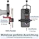 Tridaptor 3-Achsen-Hochpräziser Universal-Digiskopier-Adapter: Metallhalterung zum Verbinden von Smartphone mit Teleskop-Spektiv, Monokular-Mikroskop, Fernglas (tridaptor nur)