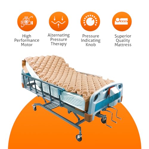 Image of BPL Medical Technologies Air Mattress Therapy for Bed Sores Anti-Decubitus|Bubble Mattress| Anti-Bedsore Air Mattress with Compressor Inflatable Air Bed - Cream