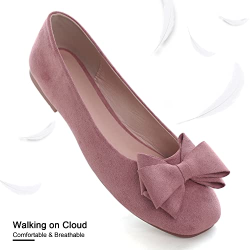 Image of Dear Time Women's Flats Shoes Bowknot Dressy Ballets Loafers Wedding Business Casual Walking Shoes