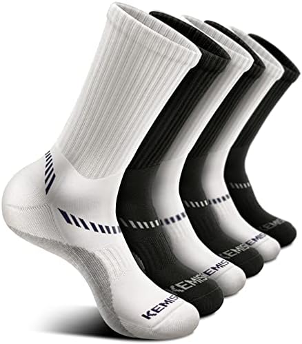 BULLIANT Compression Socks For Men 6 Pairs, Sports Running Athletic Socks for Men Full Cushioned Sole