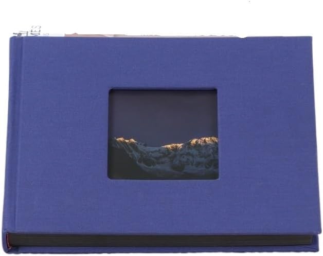 Travel Growth Commemorative Book ﻿ Cloth Album Growth Record Album Insert Type Photo Album Applicable to photos, receipts, star cards, etc(Blue)