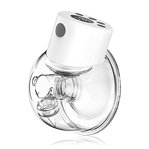 Remiso Electric Wearable Breast Pump Pain Free Hands Free Effective Suction Portable Breastfeeding Low Noise 2 Modes 9 Levels Breastpump Worn in Bra Reduce Disease Caring Moms and Babies. (27mm)
