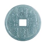 Jade Necklace for Men and Women, Feng Shui Coin Bagua Necklace, Hand Carved Grade A Certified Jadeite Lucky Taoism Amulet Jewelry, Vintage Fengshui Decor for Wealth Good Luck (A)