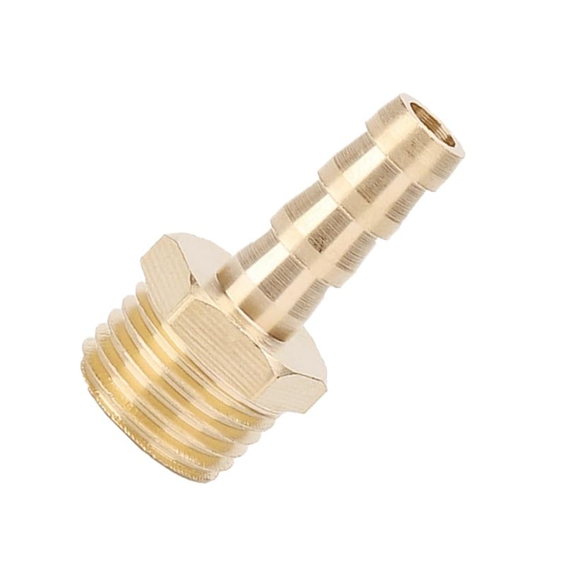 Złącze męskie z końcówką do węża 8 mm z mosiądzu - Trwały adapter męski BSP do samodzielnych projektów hydraulicznych(1/4Inch)