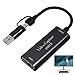 Video Recorder Card, Portable 2-In-1 Video Audio Cards, 4k Hdmii Video Capture Card, 1080p Record Video Cards, Multifunctional Type C Audio Video Recording Card for Gamingg Streaming Live Broadcasting