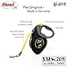 flexi® Giant S/M Gurt 8 m schwarz/neon-gelb, Roll-Leine für Hunde bis 25 kg