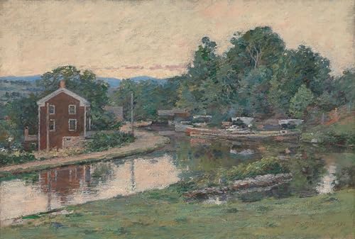 Affiches d'Art et Tableau Toile Theodore Robinson Peinture Décorative Soirée à l'é Napanoch