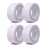 gws Putzband PVC gerippt weiß 4 Rollen Abklebeband von Hand reißbar Maler-Schutzband in Profi-Qualität versch. Farben & Breiten Länge: 33 m x 50 mm breit