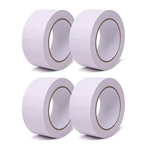 gws Putzband PVC glatt  Abklebeband leicht abrollbar | Maler-Schutzband in Profi-Qualität | versch. Farben & Breiten | Länge: 33 m (4 Rollen - 50 mm breit - weiß glatt)