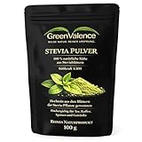 GreenValence Stevia Pulver - 100 % natürliche Süße aus Steviablättern |...