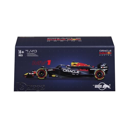 bburago 143 2024 race oracle red bull rb20 with helmet verstappen 1