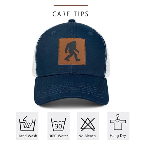 Image of Mens Hat Snapback Trucker Hats Outdoor Gifts for Men Dad Husband Father's Day Leather Pattern Baseball Cap