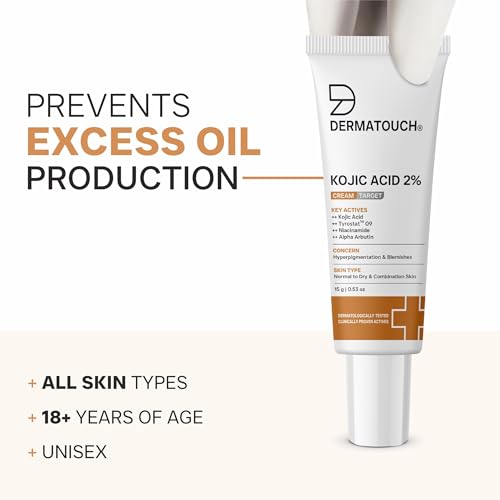 Image of DERMATOUCH Kojic Acid 2% Cream | For Pigmentation & Dark Spot Reduction | Suitable For All Skin Types | 30g (Pack of 2)