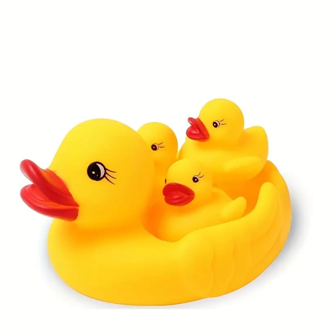 MINIMOTO Rubber Squeezy Family Duck (1 Mother Duck with 3 Baby Duck) Bath Ducks Toys Small Ducks for Kids Rubber Ducks for Baby Squeak & Floating Ducks 3 - 6 Years Toys Set of 4 in Yellow (B0CQXVYRTP) Amazon Price History, Amazon Price Tracker
