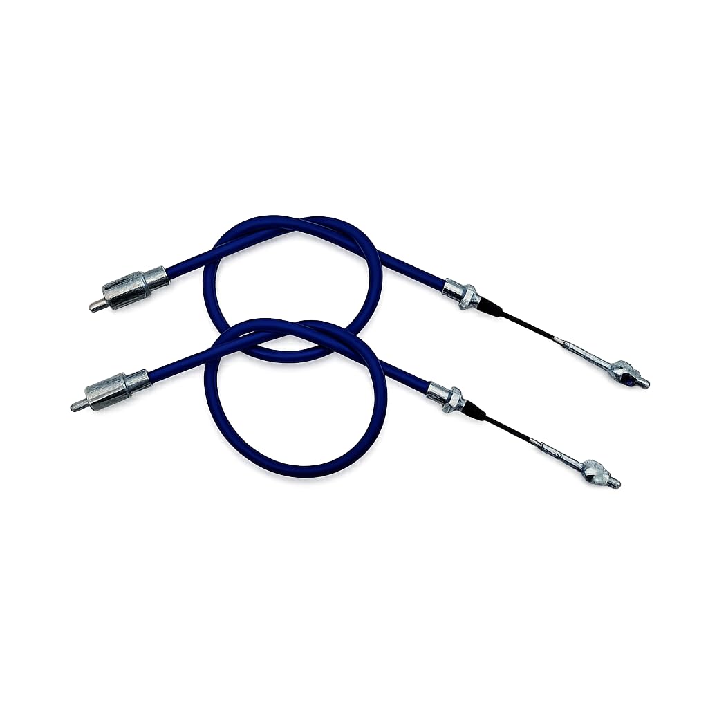 HGW 2X Bremsseil Bowdenzug passend für Knott | 18,5 mm Glocke | M8 Gewinde | inkl. Halbrundmutter | Anhänger Bremszug Set (HL: 1630 mm - GL: 1840 mm)