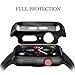 [2 Pack] Compatible for Apple Watch 40mm Series 5 Series 4 Tempered Glass Screen Protector with Black Bumper Case, YMHML Full Coverage Easy Installation Bubble-free Cover for iWatch Accessories