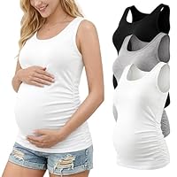 Love2Mi 3 Pcs Umstandstop Umstandsmode Schwangerschafts Top Umstandsshirt