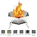 Tragbare Feuerstelle für Außen, Faltbare feuerstelle Outdoor, Edelstahl-Feuerstelle mit Grillgitter und Aufbewahrungstasche, Feuerschale Oktagon für Terrasse, Outdoor-BBQ und Lagerfeuer