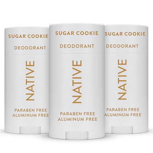 Native Deodorant Contains Naturally Derived Ingredients, 72 Hour Odor Control | Deodorant for Women and Men, Aluminum Free with Baking Soda, Coconut Oil and Shea Butter | Sugar Cookie, 3-Pack