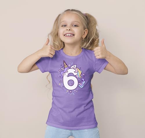 Image of Unicorn 6th Birthday Shirts for Toddler Girls Outfit 6 Year Old Six Sixth Shirt