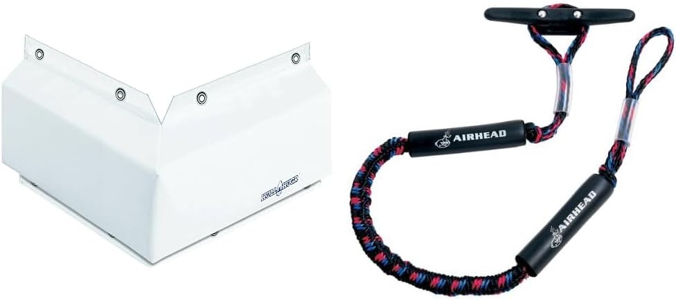 Hull Hugr Corner Dock Bumper and AIRHEAD AHDL-4 Bungee Dockline For Watercraft