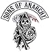 Sons of Anarchy Text and Arched Reaper Logo Kids Patch Set