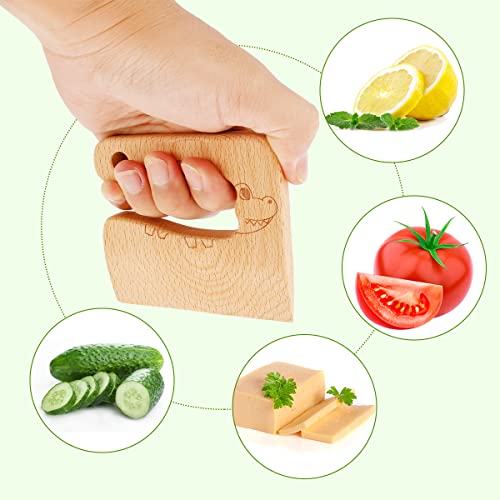 image for Claumeng 10 Pieces Kids Cooking Cutter Set, Montessori Kitchen Tools S