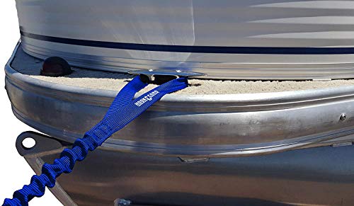 Boat Lines & Dock Ties - Boat Dock Tie Bungee Cords, 24\" Hooked Ends, UV Protected Bungee Cords - Set of 2 - Made in USA (Blue)