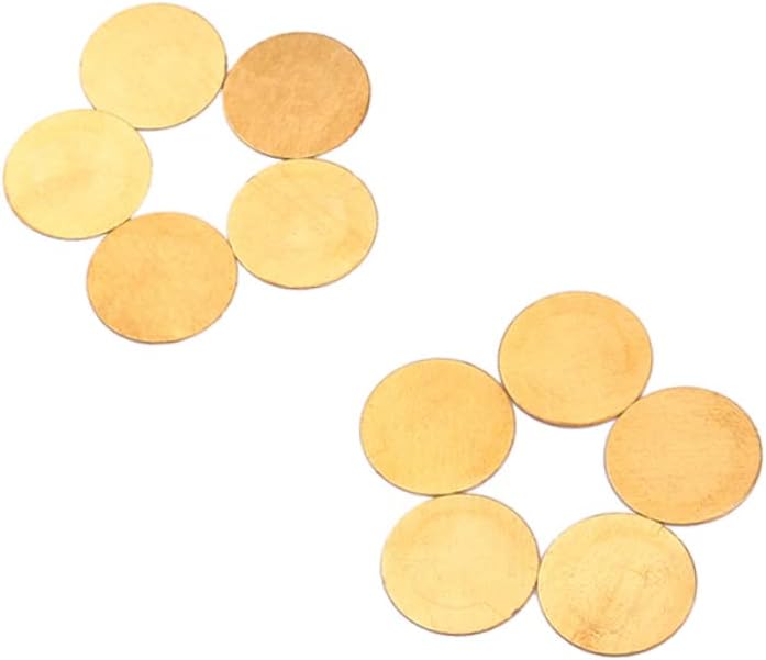 10 Pcs 29mm Copper Piezo Disc Elements for Drums and Microphones | Acoustic Instrument Pickups, Stomp Boxes, Calcined Ceramic Transducer Discs, Compact Accessory Set