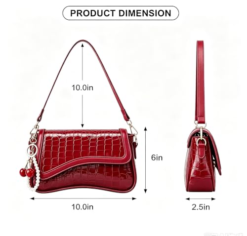 Image of PU Leather Tote Bag for Women with 2 Removable Straps and Zipper Closure