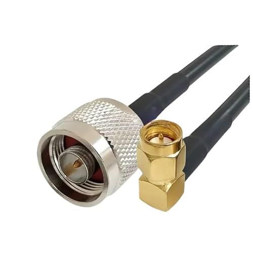 RG58 �P�[�u�� N �I�X - RP/SMA �I�X ���X �A�_�v�^ WI/*FI an*/�A���e�i�����R�[�h RG-58U 50 �I�[�� R*/F �����s�O�e�[�� �P�[�u��(NM-SMAMW,0.2m)