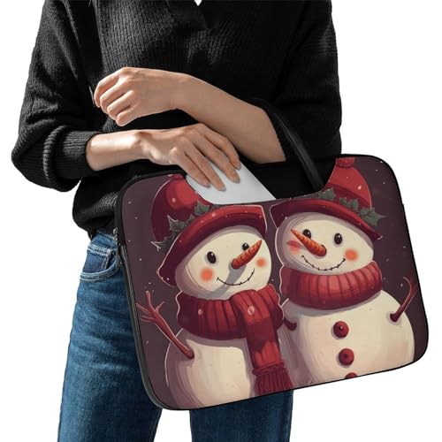 Bolso para portátil impermeable 17 pulgadas diseño de muñecos de nieve miniatura 2
