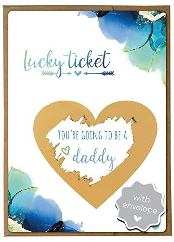 Image of Joli Coon Pregnancy announcement scratch card - You are going to be a daddy - Baby announcement with envelope - Dream