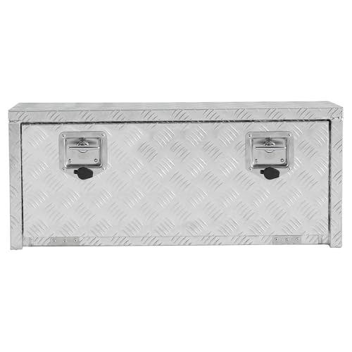 Garvee Coffre à outils sous caisse aluminium robuste, étanche, pour camionnette/remorque – Double verrou, grand capacité – Atelier/garage,...