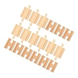 NUOBESTY 18stücke Holzeisenbahnschienen Junge Mädchen Kompatibel Mit Meisten Holzeisenbahnbausätzen Langlebig Und Robust Sicher Zum Spielen