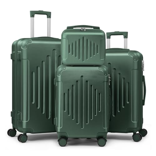 LEADZM Set de 4 Valises de Voyage avec Vanity Case,...