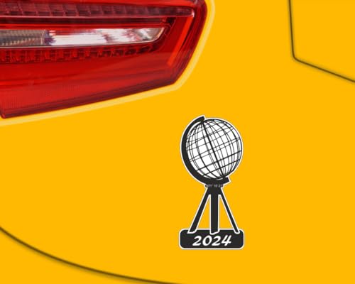 Samunshi® Nordkap Aufkleber Jahr 2024 schwarz 10cm - Auto Wohnmobil Motorrad - Nordkapp Norwegen