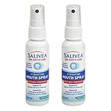 SALIVEA Extra Gentle Dry Mouth Spray - Soothing Mint Mouth Spray with Natural Salivary Enzymes - Moisturizing Mouth Spray to Aid Dry Mouth Care - Supports Saliva's Natural Defenses - (2 Pack)
