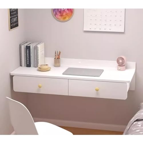 Wall-Mounted Floating Desk - Multi-Purpose Vanity Table for Small Spaces,